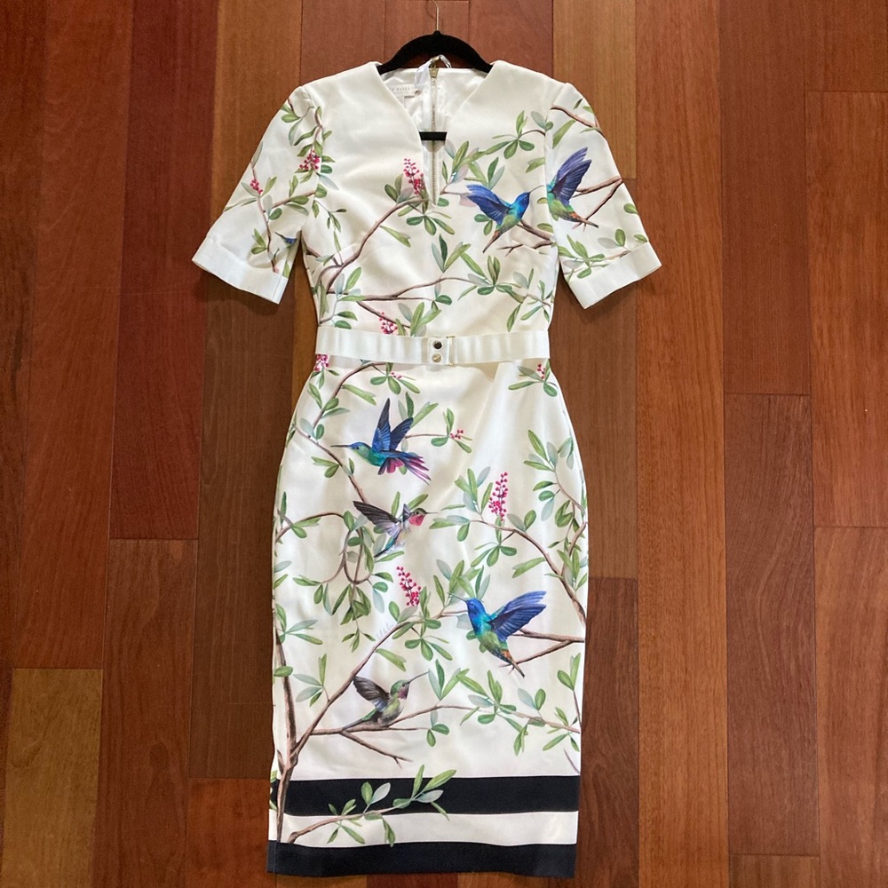 ted baker floral motif dress